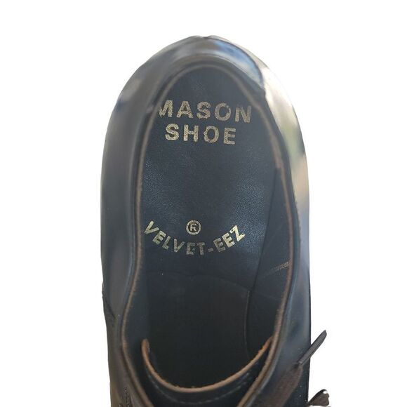 𝅺MASON Men's Vintage Black Shoes Size 7.5 - Picture 4 of 6